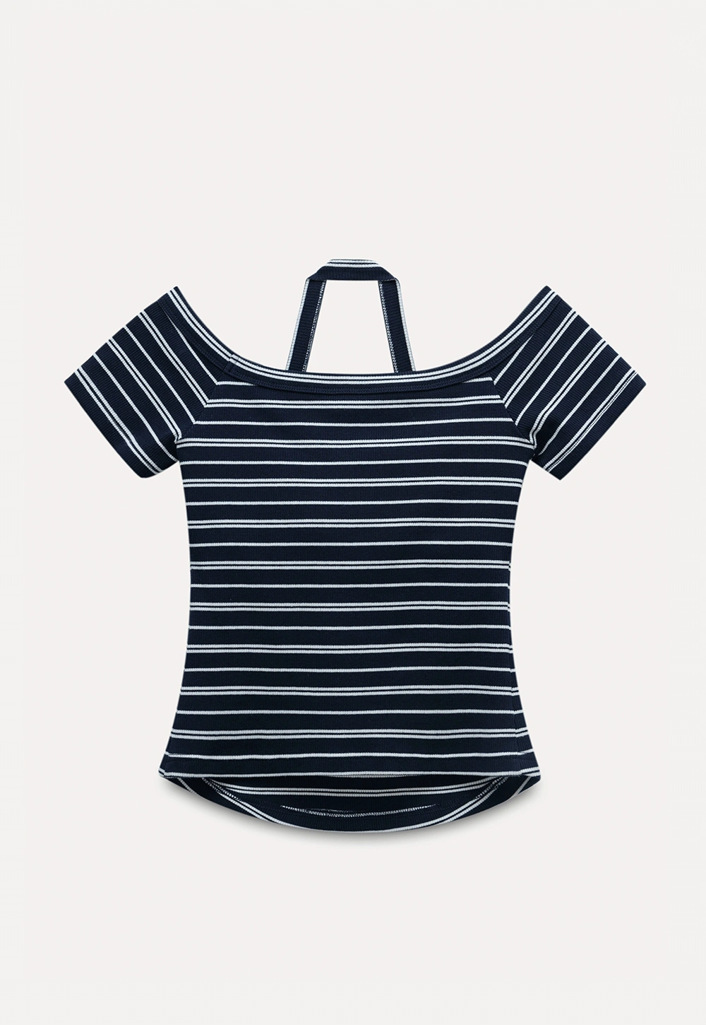 Women's Halter Neck Faux Two-Piece Top
