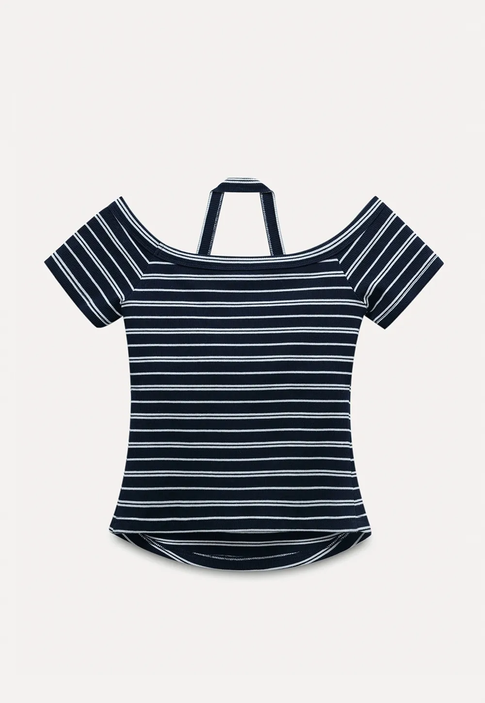 Women's Halter Neck Faux Two-Piece Top