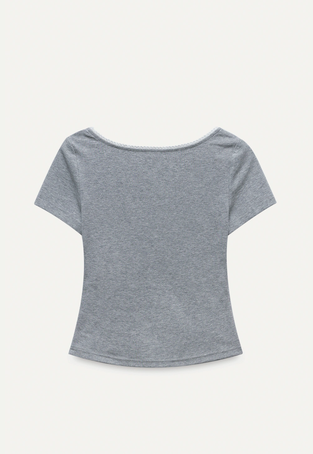 Women's Slim Fit Lace Trim T-Shirt