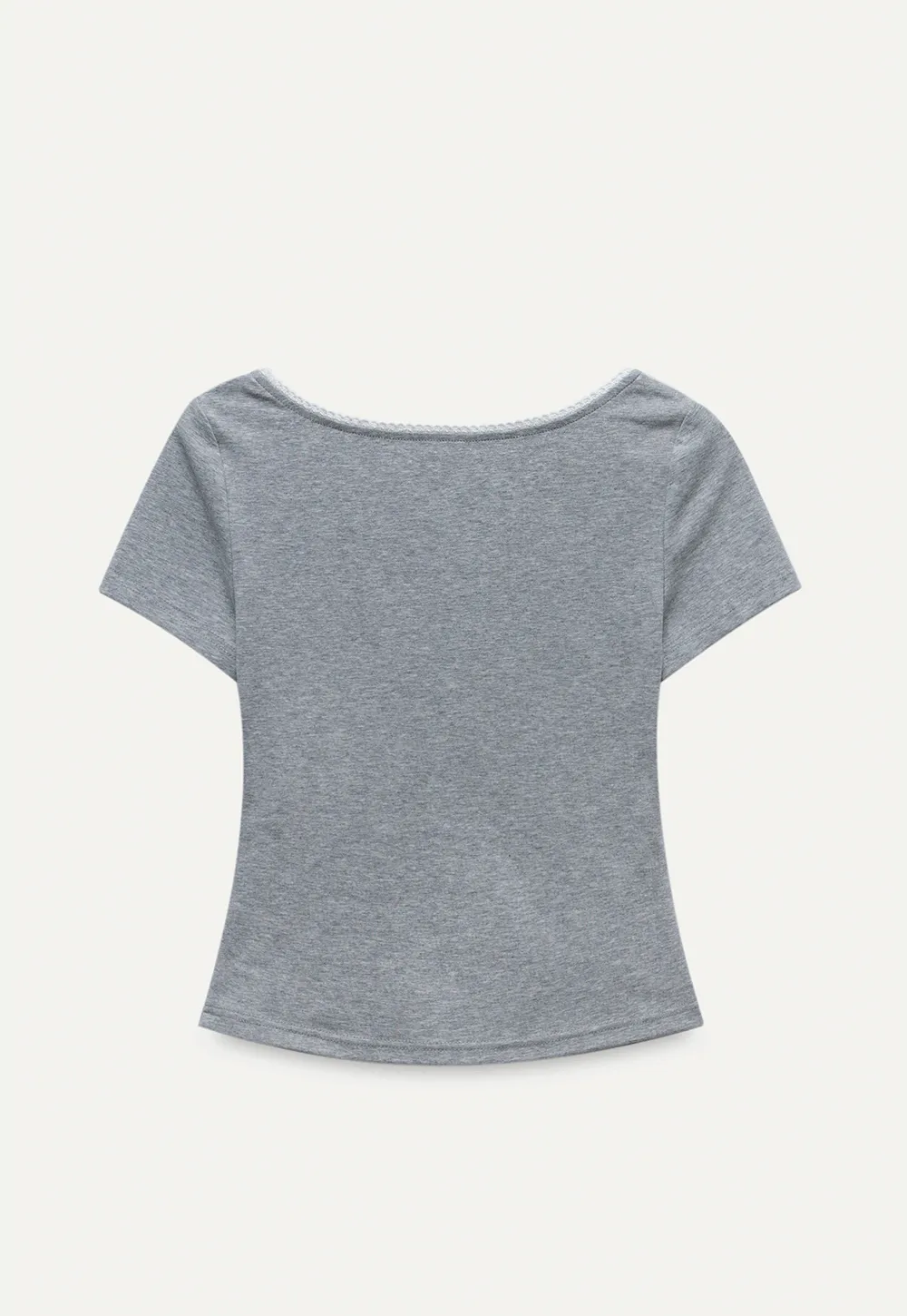 Women's Slim Fit Lace Trim T-Shirt