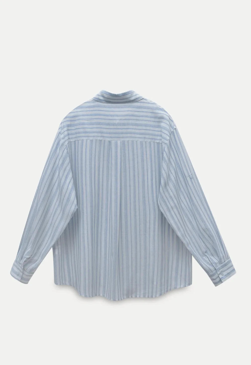 Breathable Cotton Striped Long Sleeve Shirt for Women