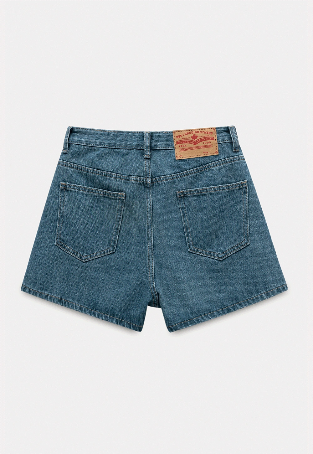 Women's Split Hem Denim Shorts with Pocket Design