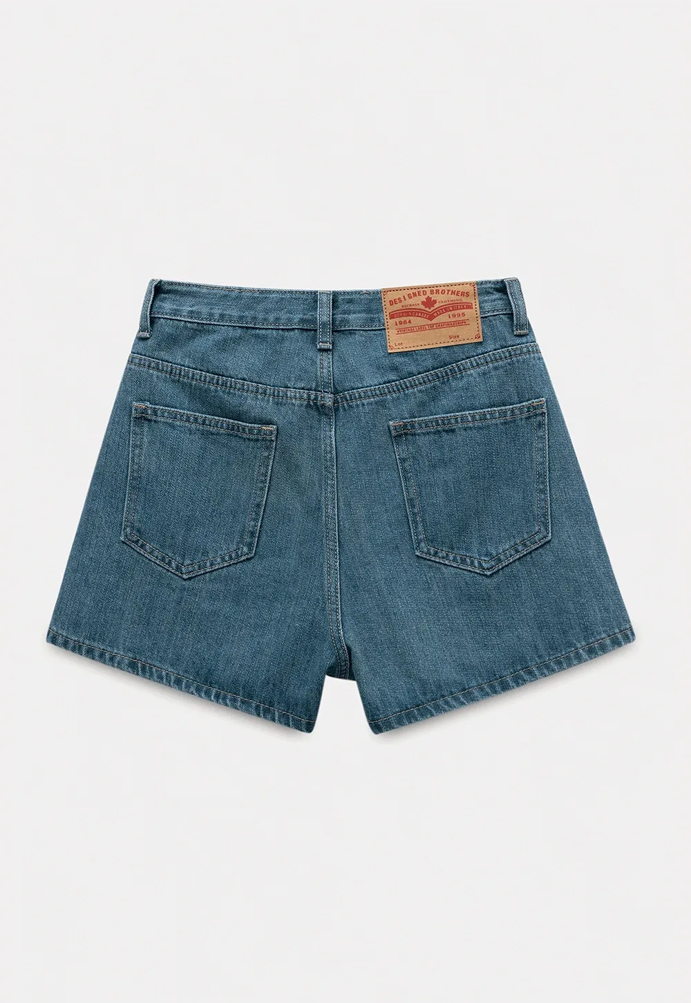 Women's Split Hem Denim Shorts with Pocket Design
