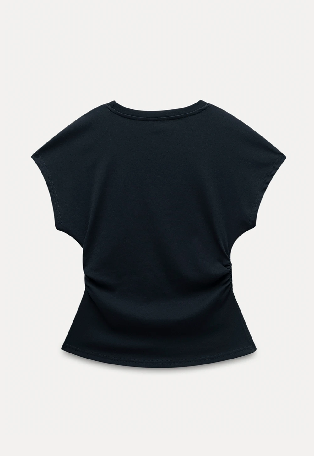 Women’s Side-Ruched Cap-Sleeve Tee