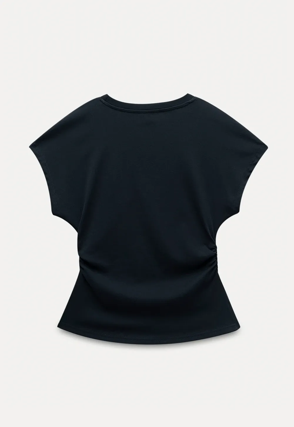 Women’s Side-Ruched Cap-Sleeve Tee