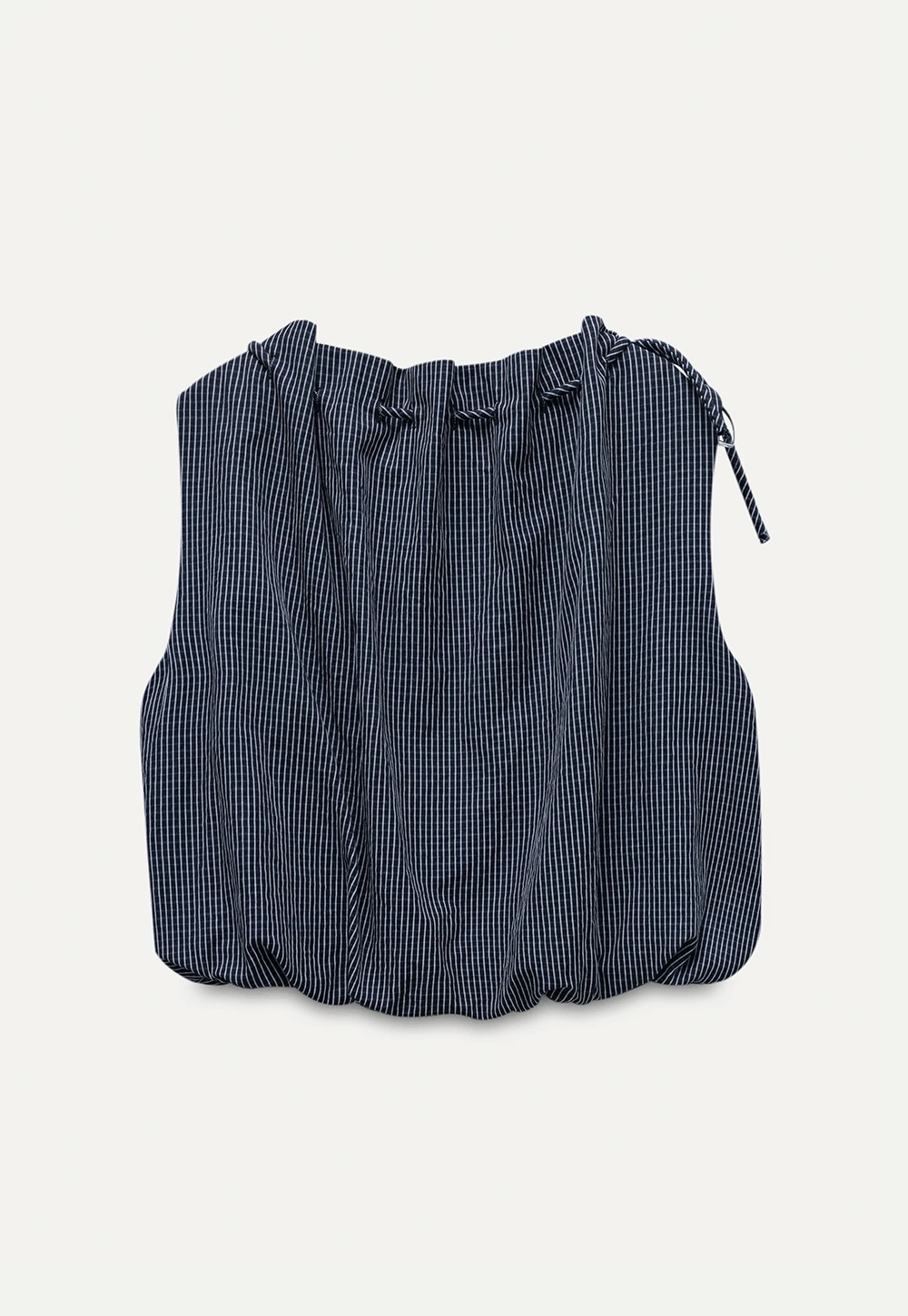 Women’s Gingham Tie-Neck Sleeveless Top
