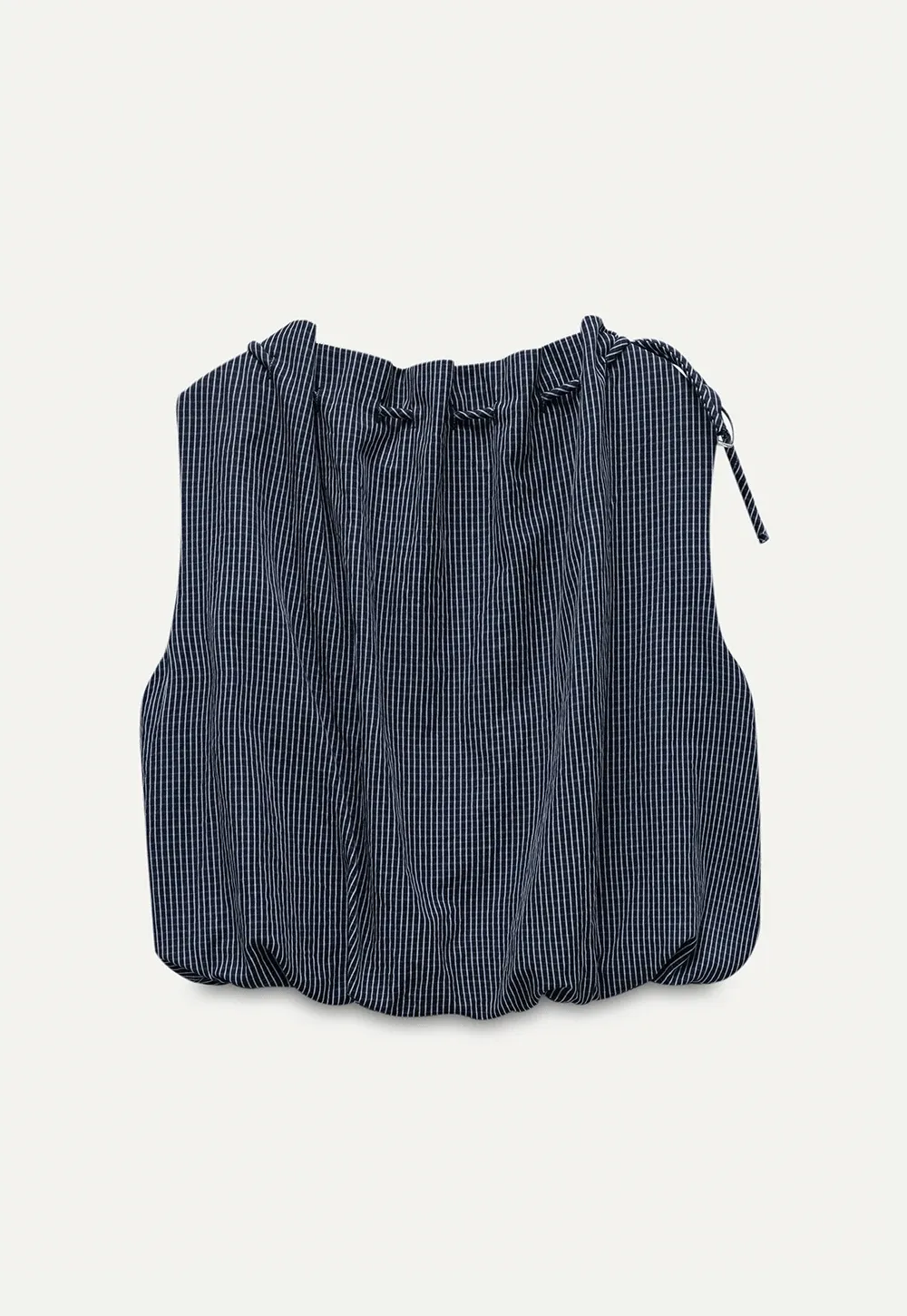 Women’s Gingham Tie-Neck Sleeveless Top
