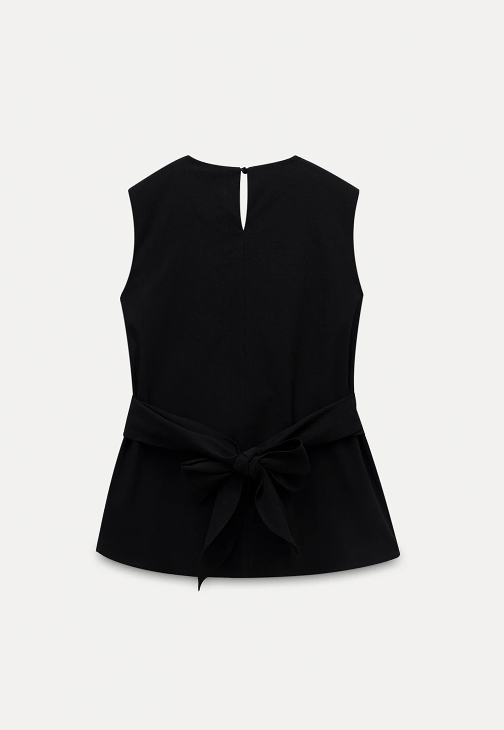 Women’s Twist-Front Sleeveless Peplum Top