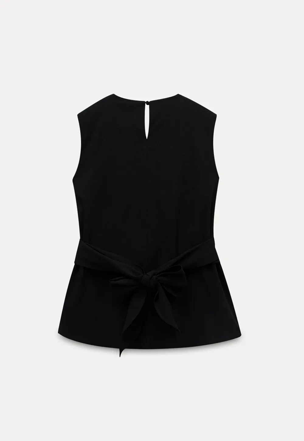 Women’s Twist-Front Sleeveless Peplum Top