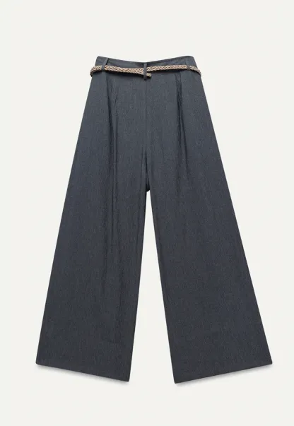 Women’s High-Waist Pleated Wide-Leg Pants