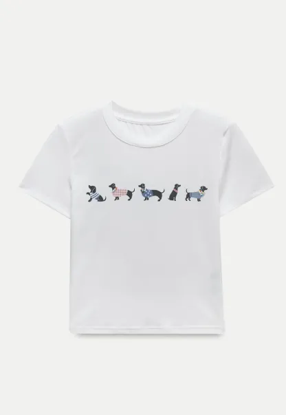 Artistic Dog Graphic Fitted Tee