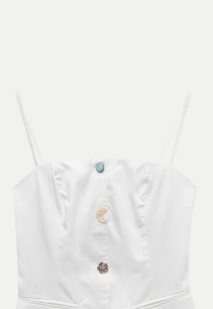 Chic Camisole Vest with Mixed Buttons