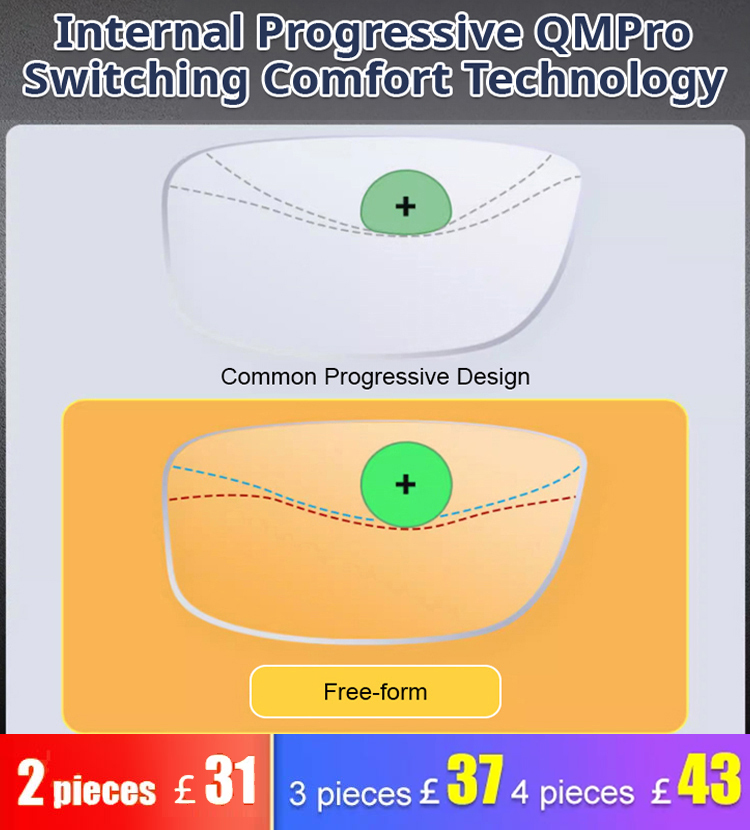 Color-changing anti-blue light presbyopia glasses