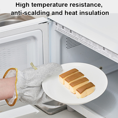 Waterproof and oil-proof dishwashing steel wool gloves