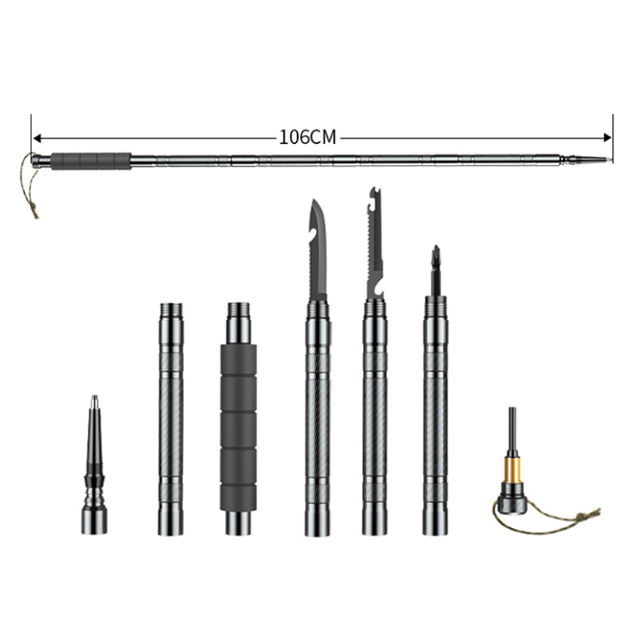 Folding multifunctional trekking pole