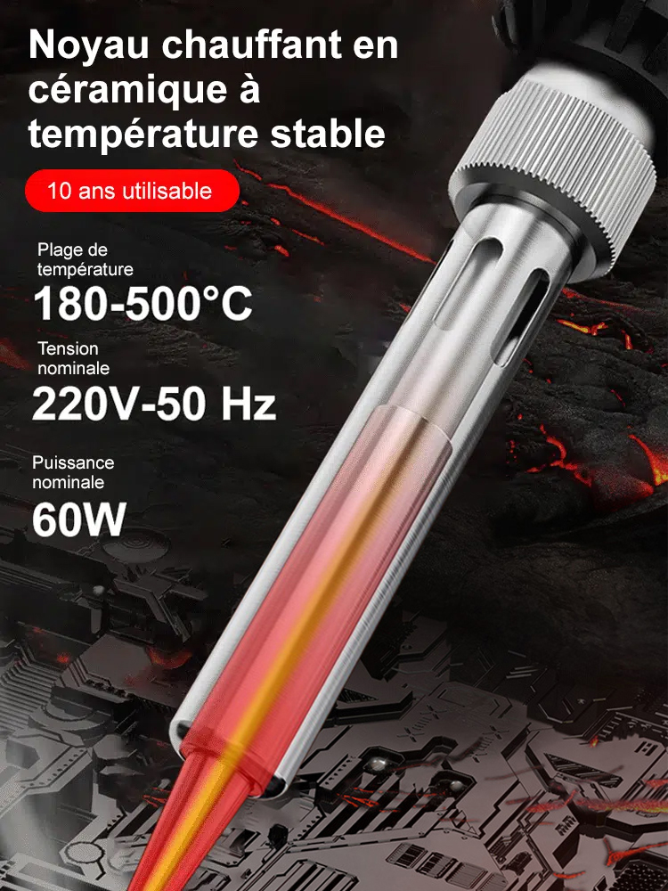  Fer à Souder de Précision LCD 908S | Température Réglable | Chauffage Céramique Rapide 🛠️🔥