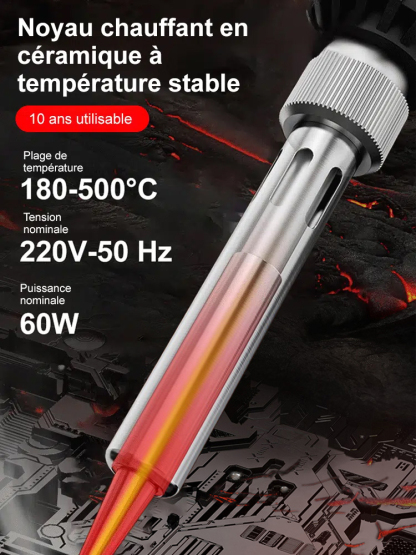  Fer à Souder de Précision LCD 908S | Température Réglable | Chauffage Céramique Rapide 🛠️🔥