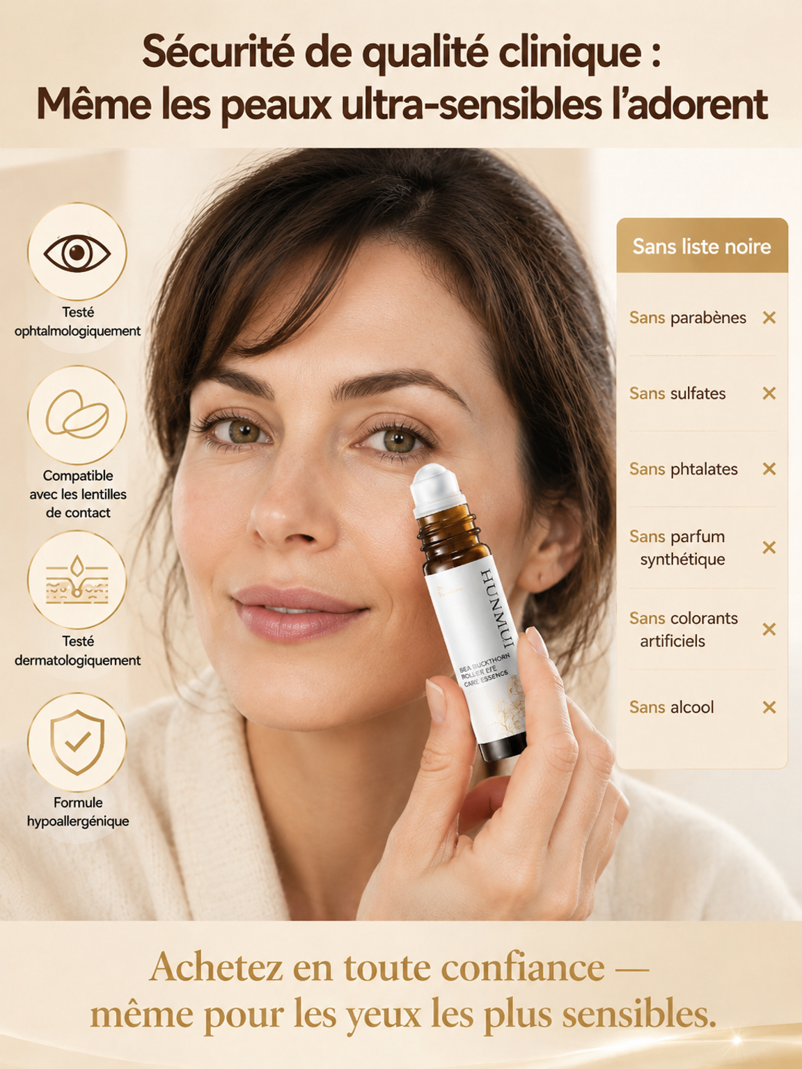 ❄️👁️ Sérum Yeux Anti-Âge | Embout Métal Décongestionnant | Huile de Ricin Active | Anti-Cernes Puissant | Efficacité Prouvée ✨