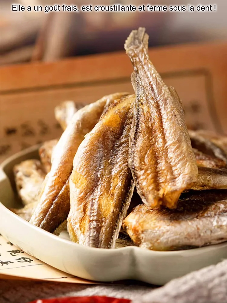 【60 pièces/paquet🎁Un acheté, un offert】Poisson séché croustillant prêt à consommer 🔥 Cuisson sans huile, faible en matières grasses et en calories