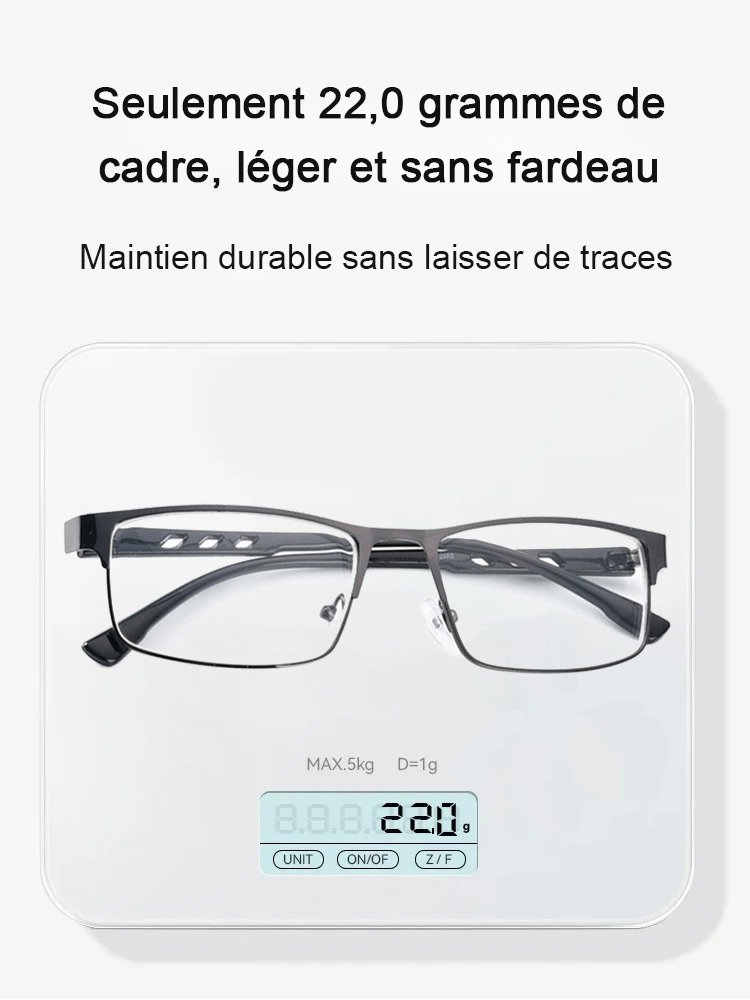 [Sans Ordonnance] Lunettes de Lecture à Zoom Intelligent 👓 | Vision Nette -10.0 à +10.0 | Anti-Lumière Bleue | Photochromiques | Monture Titane 7g ☀️
