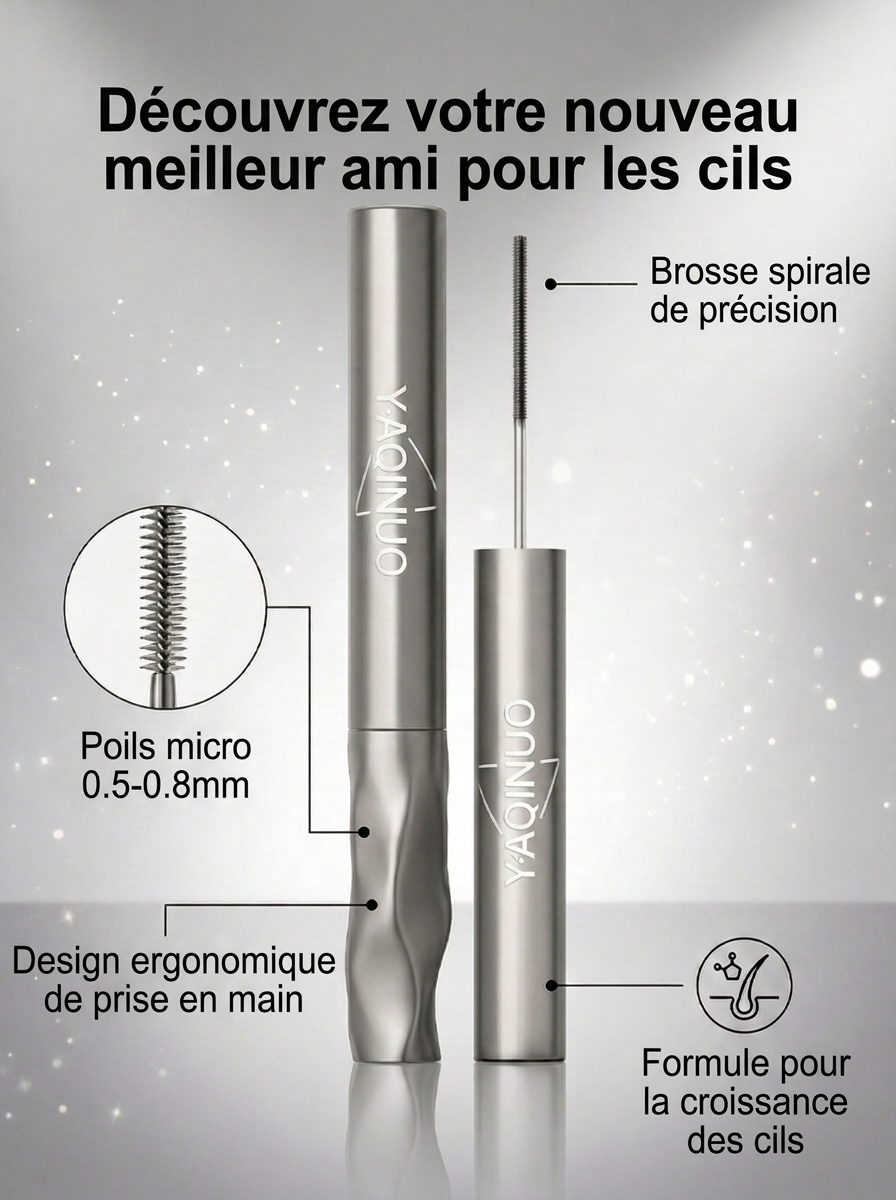[Essai sans risque] Mascara Métallique Premium 3-en-1 | Sérum de Croissance Inclus | Imperméable | Adapté aux Yeux Sensibles 👁️✨