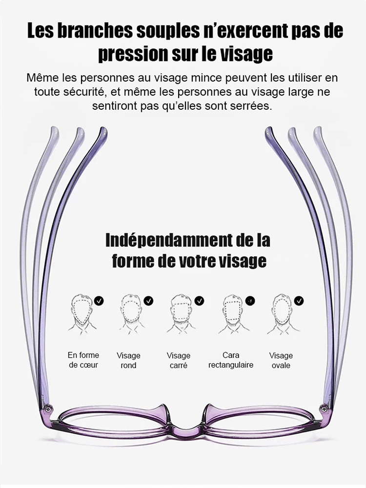 【Sans Ordonnance】Lunettes de Lecture Auto-adaptatives Ultra-légères | Filtre Anti-Lumière Bleue | Ajustement Auto 0,01s (Correction 0 à+10.0D) | 7g Ultra-légères 👓✨