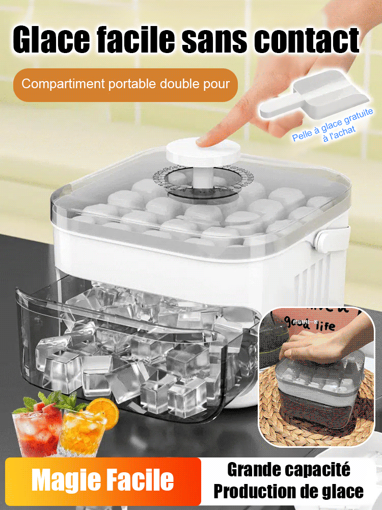 Bac à Glaçons Premium | Démoulage en 1 Seconde | Anti-Odeurs | Sans BPA 🧊🍷