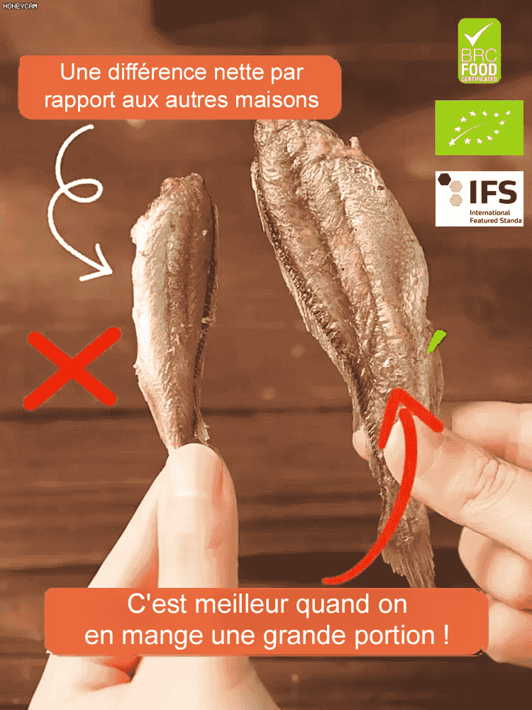【60 pièces/paquet🎁Un acheté, un offert】Poisson séché croustillant prêt à consommer 🔥 Cuisson sans huile, faible en matières grasses et en calories