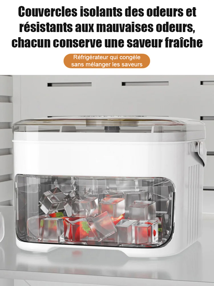 Bac à Glaçons Premium | Démoulage en 1 Seconde | Anti-Odeurs | Sans BPA 🧊🍷