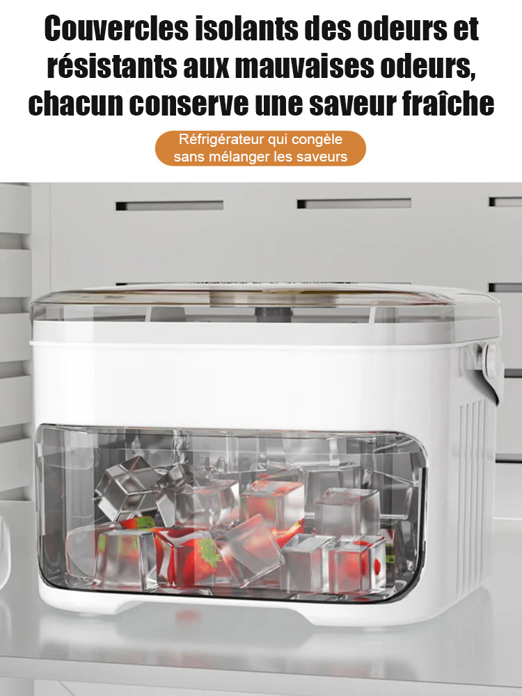 Bac à Glaçons Premium | Démoulage en 1 Seconde | Anti-Odeurs | Sans BPA 🧊🍷