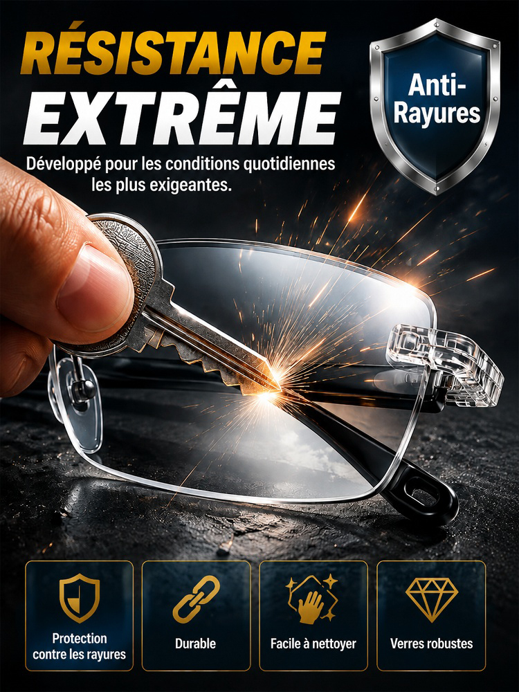 [Sans Ordonnance] Lunettes Intelligentes Auto-Ajustables | Vision Nette de Près comme de Loin | Photochromique UV400 | Anti-Lumière Bleue 👓✨