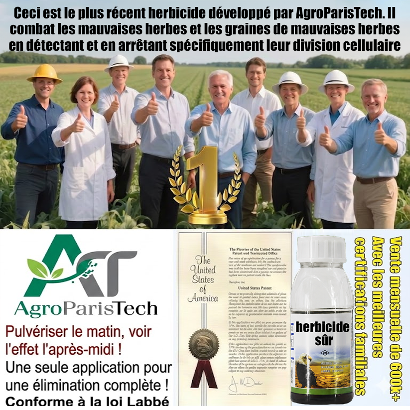 [Recommandé par les Experts Agricoles] Désherbant Puissant | Sans Glyphosate | Action en 3H | 5 Ans Sans Repousse 🌱💧