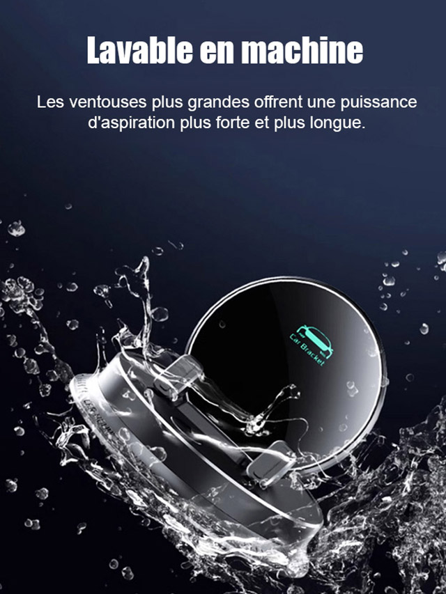 Support Téléphone Voiture Flottant | Verrouillage Auto | Rotation 360 | Sans Rayure 🚗📱