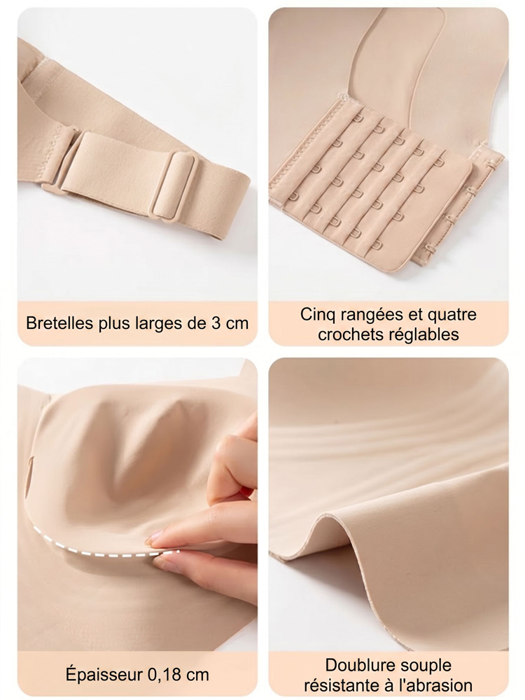 Soutien-gorge confort pour grande poitrine – effet lift instantané, réduction visuelle