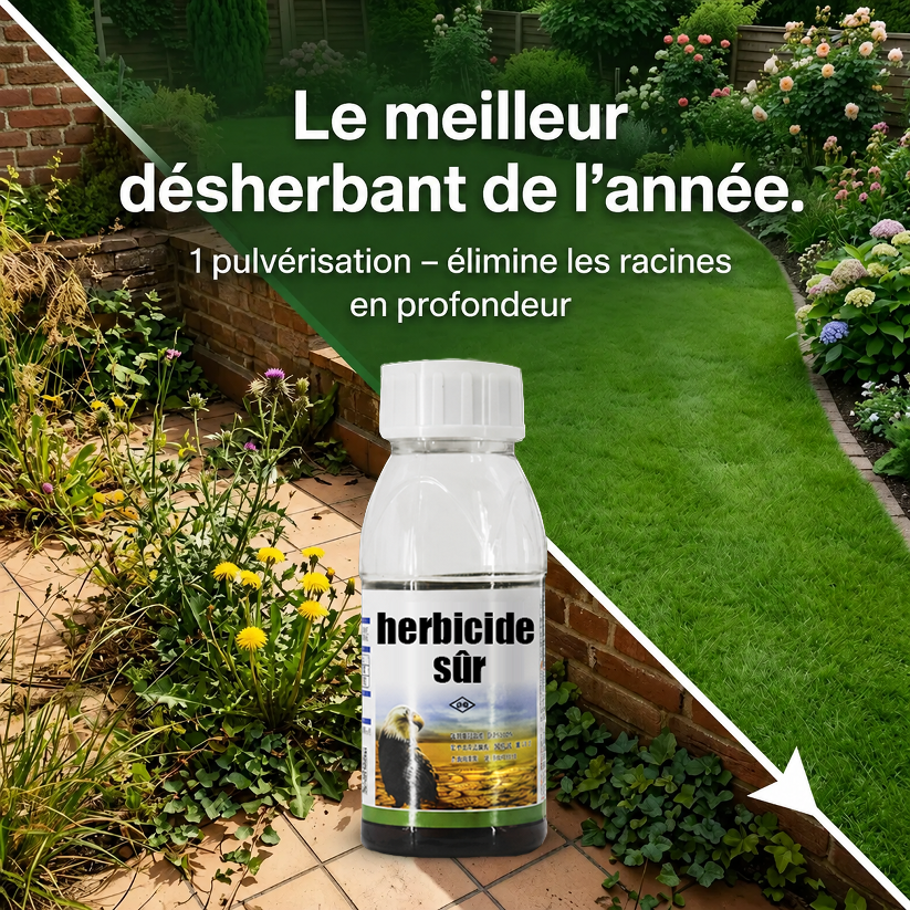 [Recommandé par les Experts Agricoles] Désherbant Puissant | Sans Glyphosate | Action en 3H | 5 Ans Sans Repousse 🌱💧