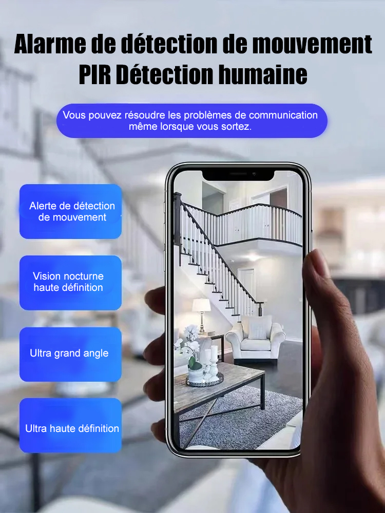 【3 mégapixels ultra haute définition】Caméra de surveillance sans fil à distance haute définition | Sans WiFi🛡️📱