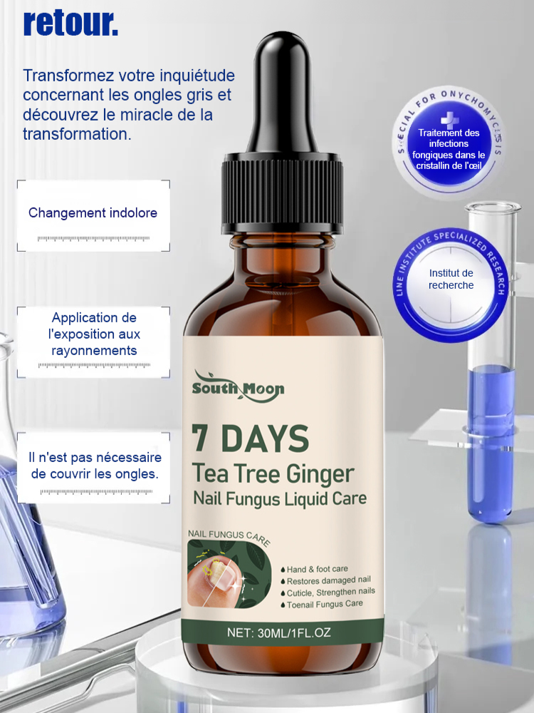 Sérum Réparateur Ongles | Satisfait ouRemboursé | Recommandé par Dermatologues | Concentré 10x Gingembre Arbre à Thé | Anti-Mycose Puissant Anti-Récidive 🌿💅