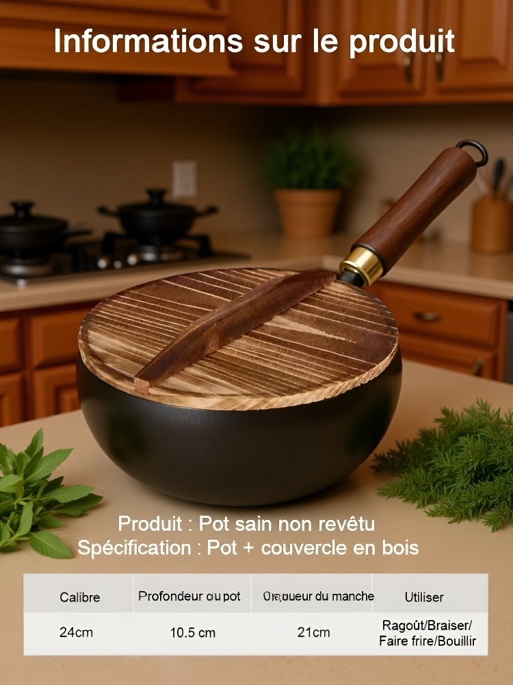 🔥Le véritable patrimoine culturel immatériel du Japon, poêle en fer pur antiadhésif，forgés à la main🍳 Jamais plus de PFOA !