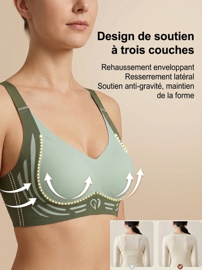【Effet Amincissant 10 kg】Soutien-Gorge Minimiseur 3D Sans Armatures 💖 | Réduire Visuellement de 2 Bonnets | Maintien Anti-Gravité | Invisible| Respirant 🌸
