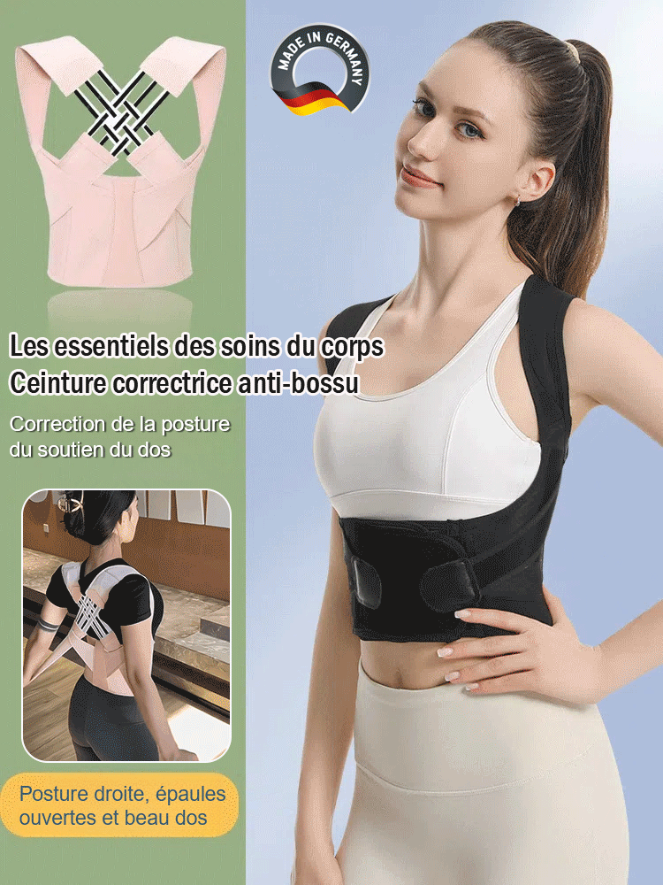Ceinture correctrice anti-bossu indispensable pour les soins du corps - Technologie Allemande de Précision - Support Lombaire Ergonomique et Invisible 🇩🇪 🛡️