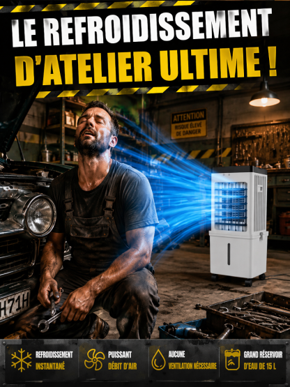 【Baisse de 6°C en 3s】Mini Rafraîchisseur d'Air Portable ❄️ | Sans Tuyau ni Installation | 1 kWh pour 3 Jours 🌬️