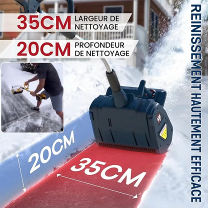 [Certifié CE] Pelle à Neige Électrique Ultra-Légère | Tout Déneiger en3 min | Sans se Baisser (Zéro Mal de Dos) | 12h d'Autonomie | Silencieux ❄️🔋