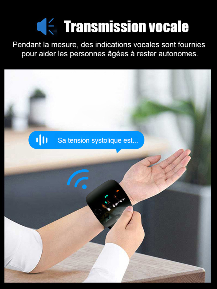  [Qualité Hospitalière] Tensiomètre Poignet Intelligent Clinique | Certifié CE | Précision 99,99% | Guide Vocal Français | Grand Écran Couleur 🩺💓