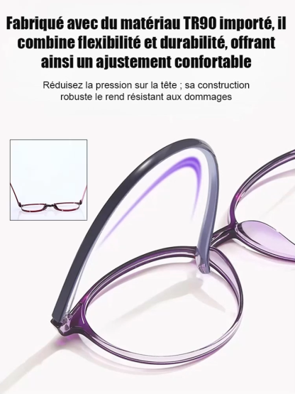 【Sans Ordonnance】Lunettes de Lecture Auto-adaptatives Ultra-légères | Filtre Anti-Lumière Bleue | Ajustement Auto 0,01s (Correction 0 à+10.0D) | 7g Ultra-légères 👓✨