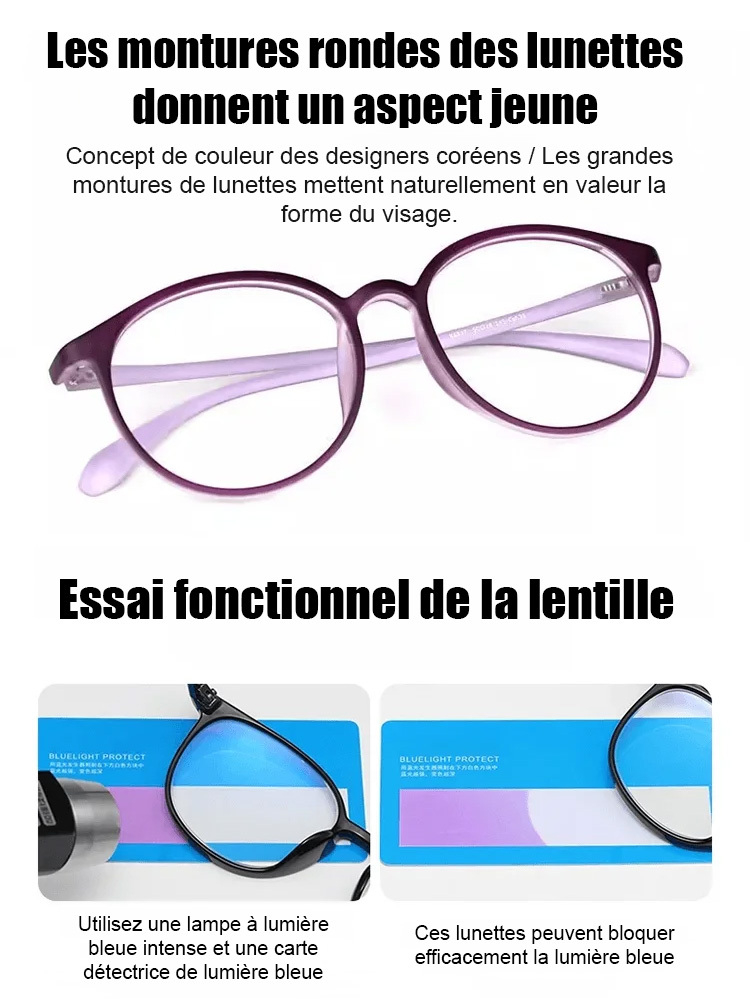 【Sans Ordonnance】Lunettes de Lecture Auto-adaptatives Ultra-légères | Filtre Anti-Lumière Bleue | Ajustement Auto 0,01s (Correction 0 à+10.0D) | 7g Ultra-légères 👓✨