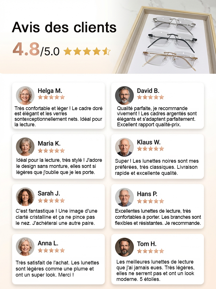 【Aucun examen requis】Technologie Optique d'Iéna - Lunettes Progressives à Zoom Intelligent | AutofocusPrès + Loin | 4-en-1 Solaire + Filtre Anti-Lumière Bleue | Titane Ultra-Léger 👓☀️