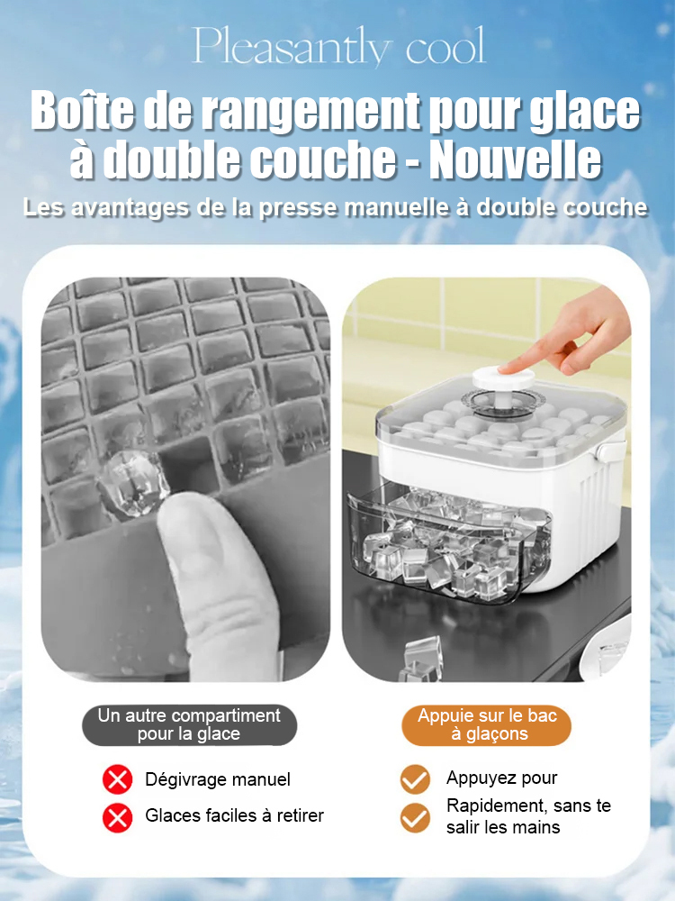 Bac à Glaçons Premium | Démoulage en 1 Seconde | Anti-Odeurs | Sans BPA 🧊🍷
