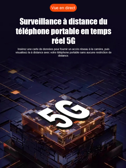 【3 mégapixels ultra haute définition】Caméra de surveillance sans fil à distance haute définition | Sans WiFi🛡️📱