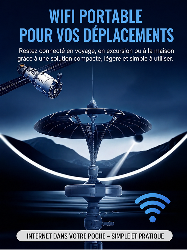 Routeur WiFi 5G Satellite Portable | Internet Gratuit à Vie | Sans Abonnement ni Carte SIM 🌐✈️