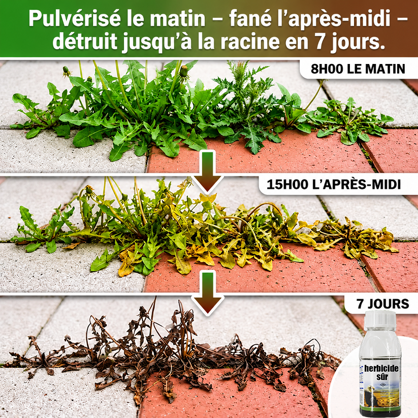 [Recommandé par les Experts Agricoles] Désherbant Puissant | Sans Glyphosate | Action en 3H | 5 Ans Sans Repousse 🌱💧